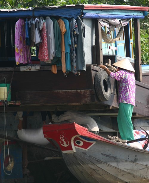 Family closet on the Mekong River