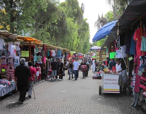 A clothing market on the street