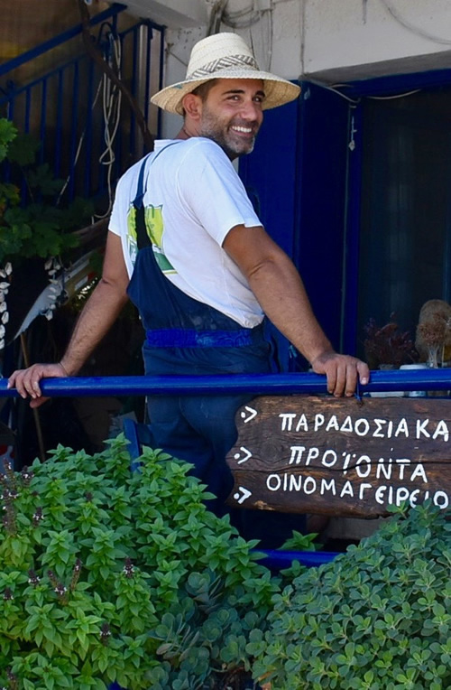 Local Greek volunteer is friendly