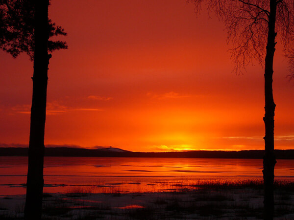 Artic sunset in Scandinavia.