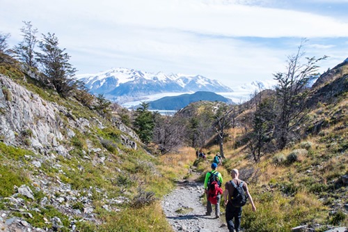 Trekking on a small group tour in Patagonia, Chile