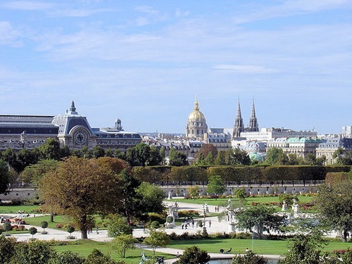 Tuileries gardens in Paris, France.