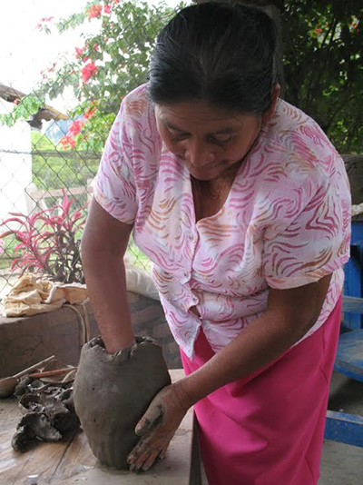 Making pottery in Honduras