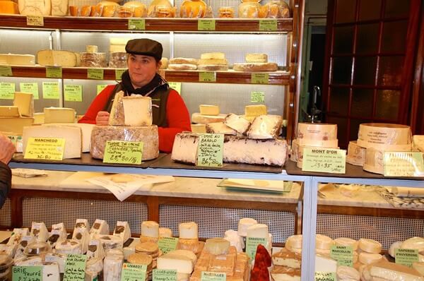 Cheese shop in Paris, France