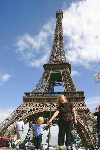 Family in Paris on a budget.