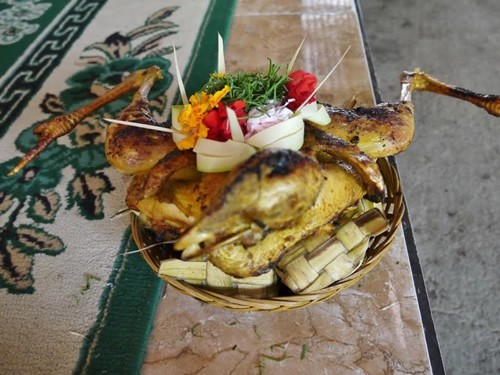 Chicken offering to the Gods in Bali
