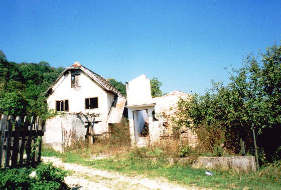 Bosnia dilapidated house