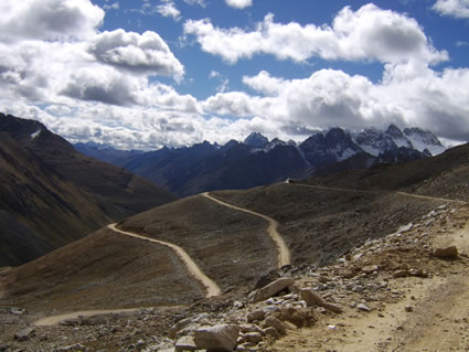 Road from Ganzi China to Litang Tibet