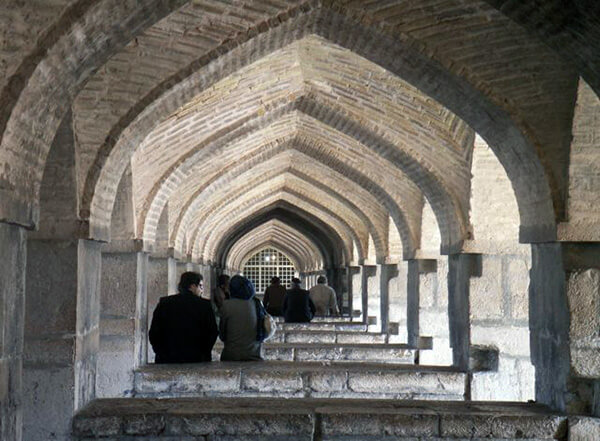 Lower level of Khaju Bridge, Esfahan, Iran