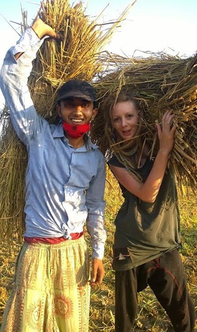 Harvest time in Chitwan, Nepal.