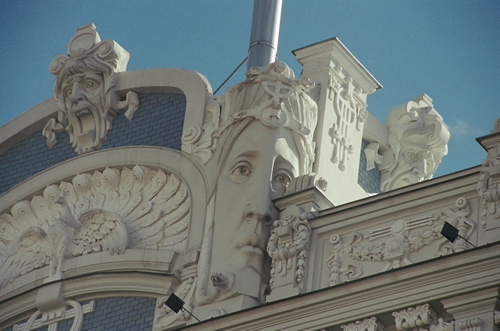 Art Nouveau architecture detail