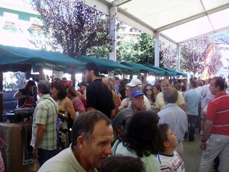 Dave in the Calabrese cheese tasting line in Spain.