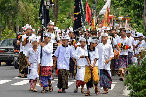 A street ceremony in Bali, Indonesia