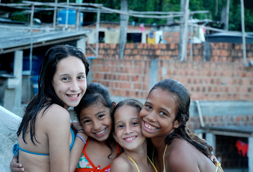 Girls in Taveres Bastos favela