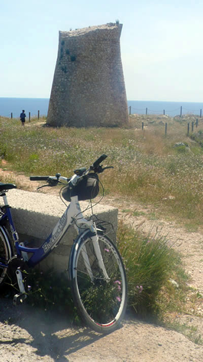 Visiting coastal watchtower in Puglia