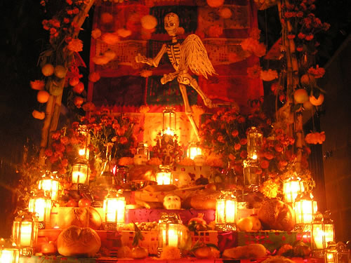Oaxaca City - Day of the Dead altar made by Boris Spide