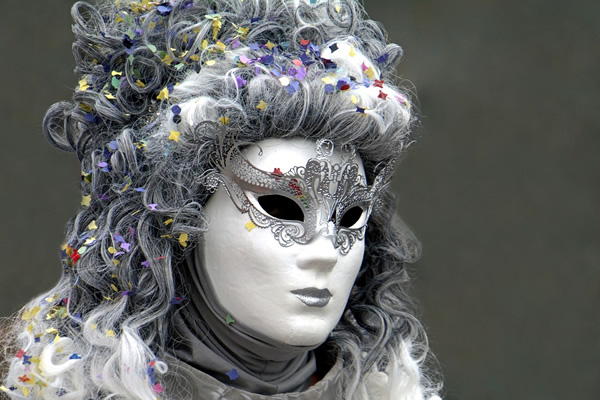 Mask at the Carnival festival in Venice.