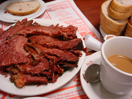 Montreal where you can enjoy coffee and smoked meat