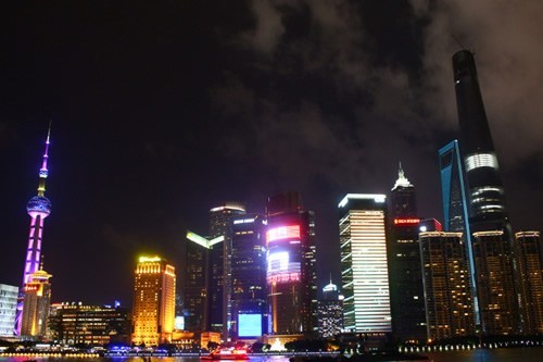 Night skyline of Shanghai, China