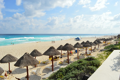 Find resort work in Mexico, here at a beautiful beach.