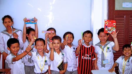 Children in English Class in Cambodia