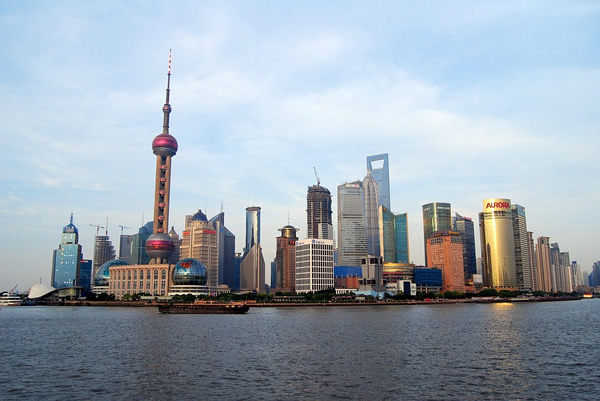 The unique skyline of exciting Shanghai.