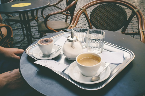 Coffee in Rome, Italy.