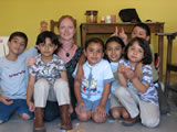 Teaching English to schoolchildren in Chiapas