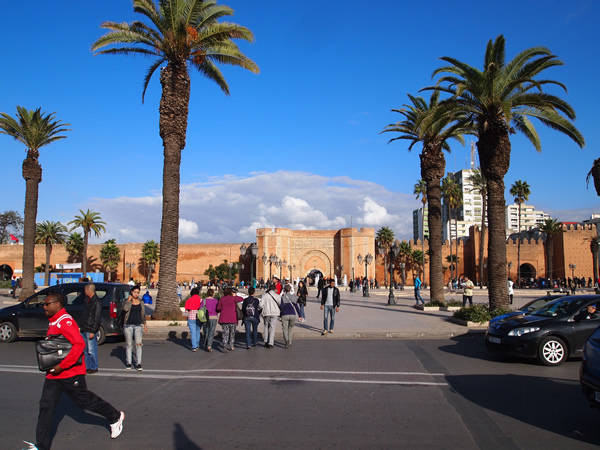 Outside the main door of the old city of Rabat, Morocco.