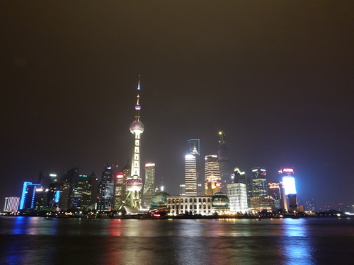 Skyline of Shanghai at night