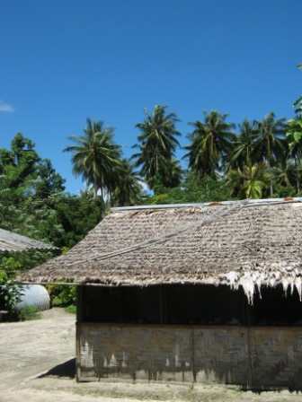 House in the village Papua New Guinea