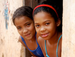 Volunteer with children in Brazil