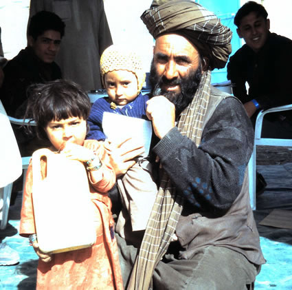 Volunteering with IDP family, Herat, Afghaistan.