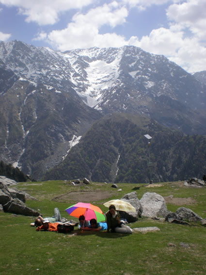 Relaxing at Triund