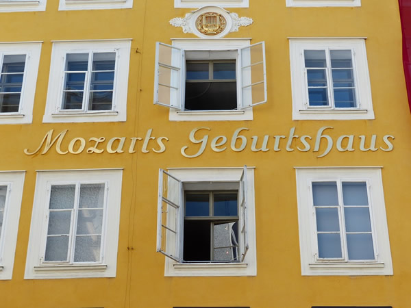 Mozart's birthplace in Salzburg, Austria.