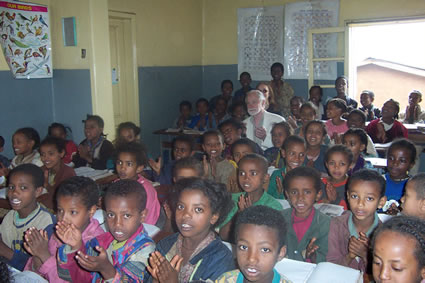 Ethiopia with Children at Missionary School