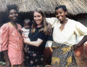 Zahara in Zambia researching her book Volunteering Overseas