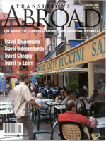 Cover of November 2012 magazine with cafe in Nice, France.