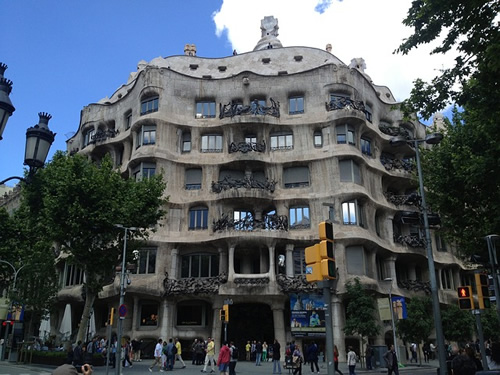 Gaudi building in Barcelona, Spain.