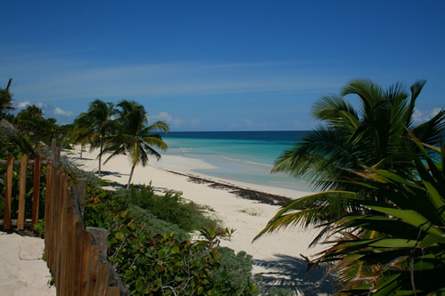 Retirement in Mexico: A Yucatan beach.