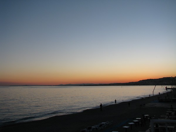 Sunset from the Promenade des Anglais 