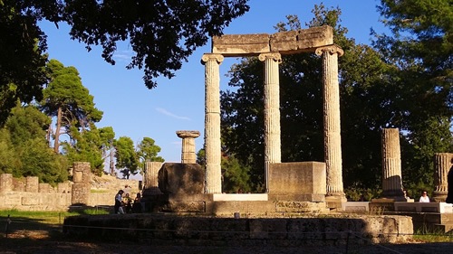 A temple in Olympia, Greece.