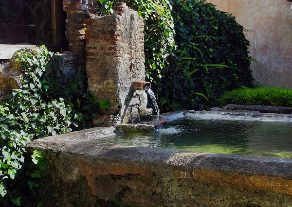 A fresh water fountain in Antigua, Guatemala