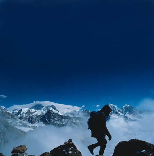 Trekker in Nepal
