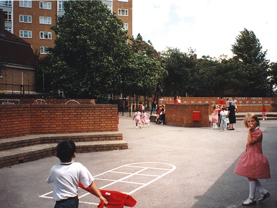 Children playing in London