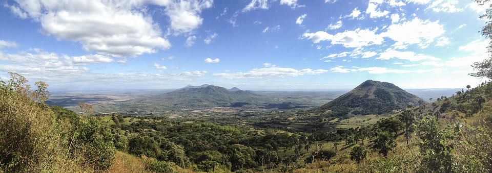 Panoroma with some of the Volcanoes in Nicaragua