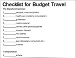 Budget travel checklist