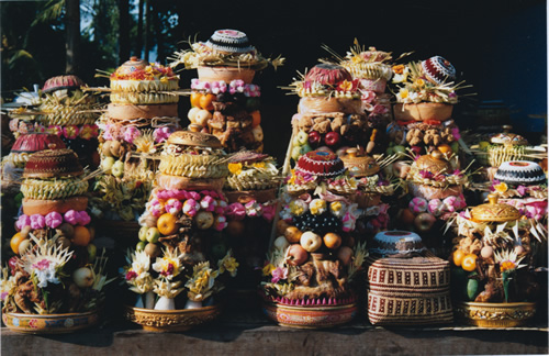 Bali Temple Food Offerings