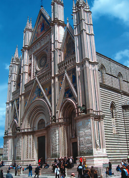 Duoma Cathedral in Orvieto, Italy.