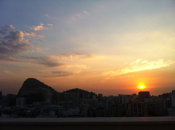 Sunrise from an apartment in Brazil